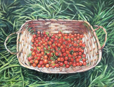 13CherryTomatoesFinal-LR Cherry tomato illustration.