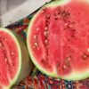 White-seeded Ayas2 White-seeded Ayas watermelon cut in half and photographed on kitchen counter.